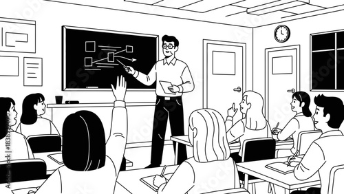 Teach child in tha class room 