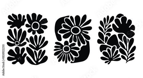 Abstract Mid Century Modern Floral Art Prints mid century modern, floral art, abstract