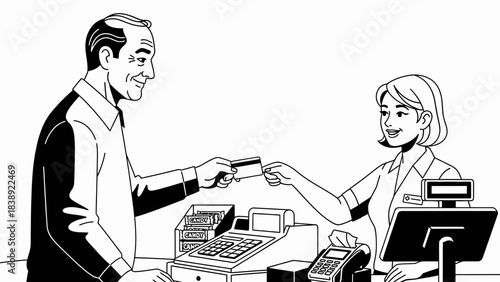 two business people working together