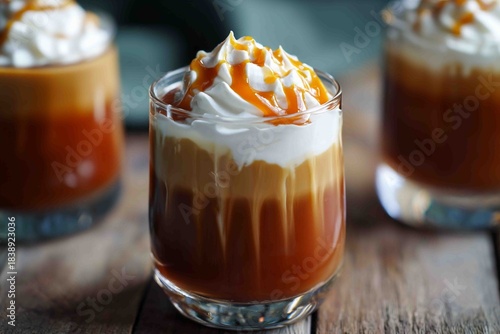 a meticulously styled Thai iced tea panna cotta made from silky panna cotta infused with Thai tea