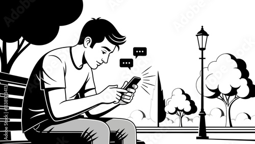 Smart Phone used young boy