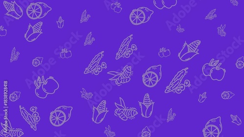 Seafood Pattern Animated 