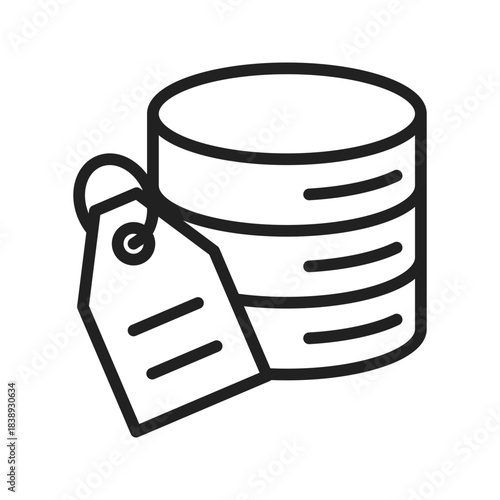Data labeling icon