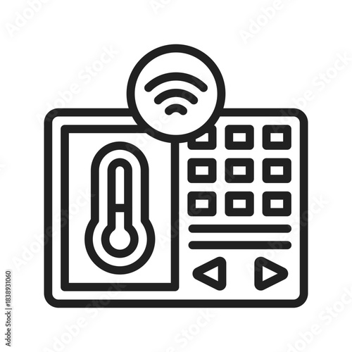 Smart thermostat icon