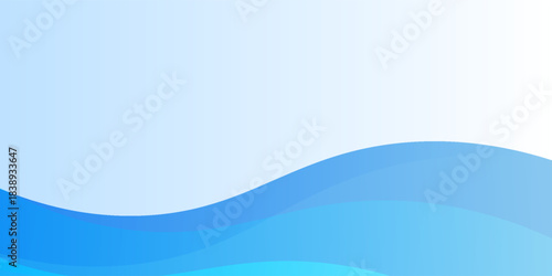 Abstract blue waves background, minimal waves design concept