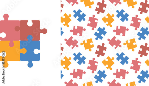 A Stunning Collection of Intricate, Colorful, and Seamless Puzzle Patterns Featuring Geometric Tessellations, Mosaic Art, Abstract Jigsaw Designs, Modern Tiled Motifs, Decorative Tile and Tessellation