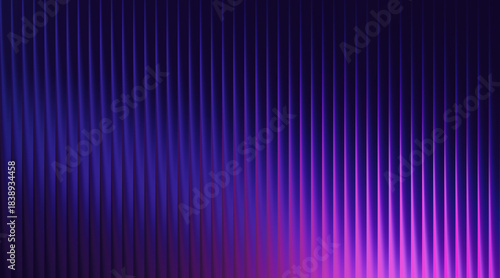 Illustration of abstract background with vertical purple and blue glowing lines, futuristic texture, vibrant neon light effect, modern digital art pattern