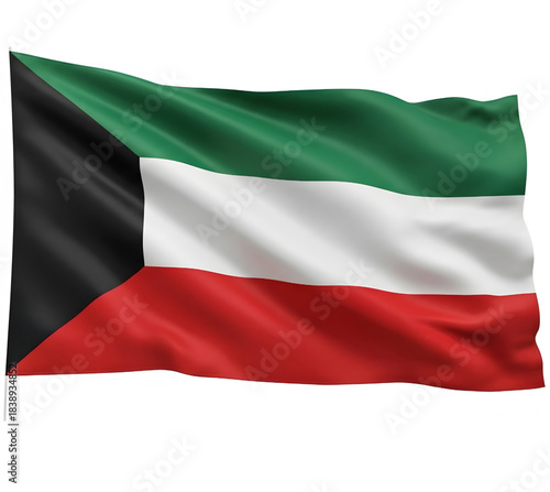 Kuwaiti flag flying