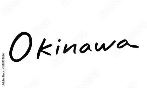 手書き英字ロゴ「Okinawa」｜沖縄県をおしゃれに表現した手書き筆記体ロゴ