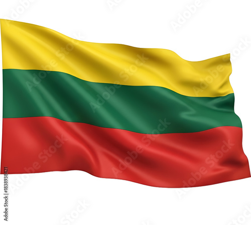 Lithuanian flag flying