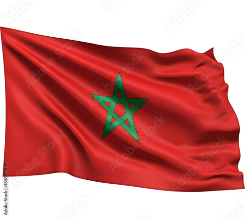 Morocco's waving flag