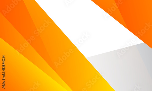 Abstract orange geometric on white background. Vector illustration