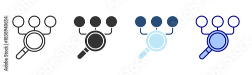 Analysis Icon Set. Designed In Multi Style