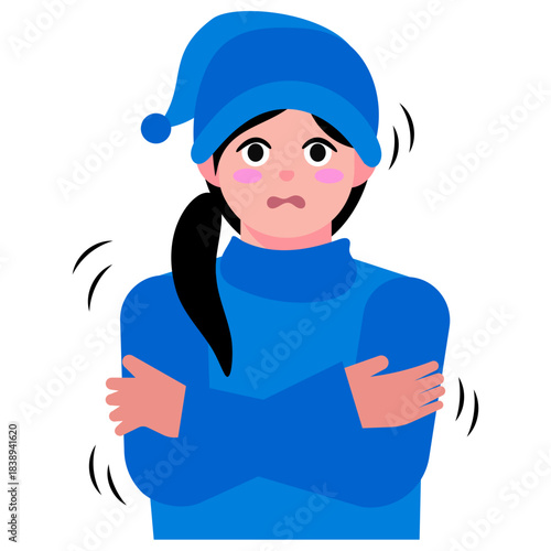 Woman Feeling Cold / Shivering