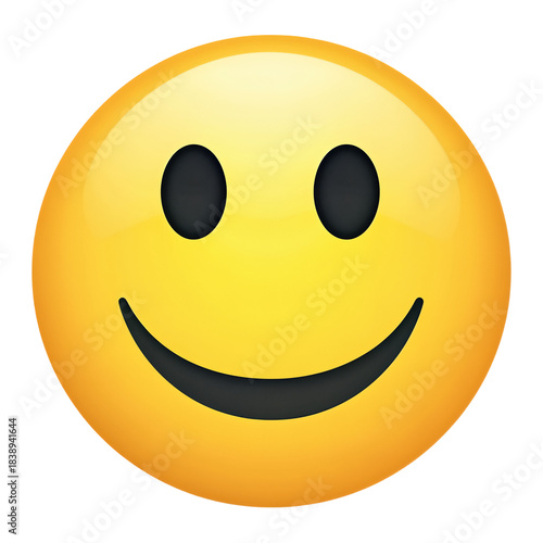 Yellow Smiley Face Emoji Illustration