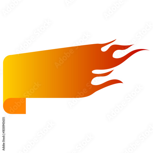 fire banner hot label