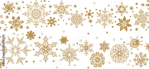 snowflakes and stars border.eps