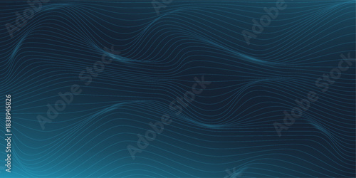 Dot white blue wave light screen gradient texture background. Abstract technology big data digital background. 3d rendering.