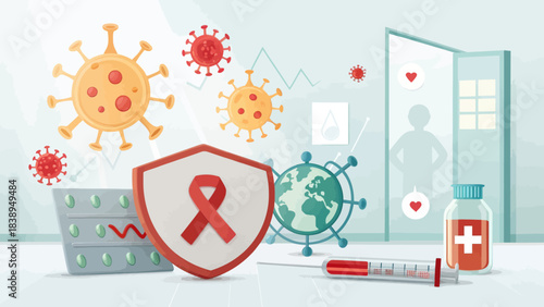 World Sepsis Day Medical Icons Highlighting Infection Awareness