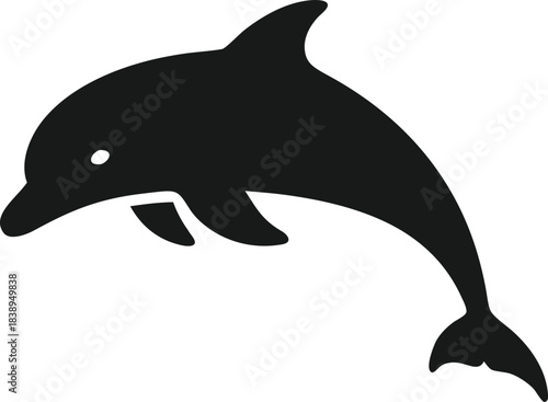 Dolphin Silhouette Vector Icon