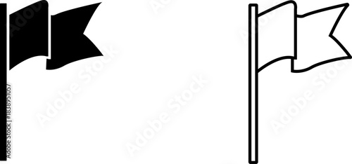 Multiple flags displayed in different styles showing variations in design and color on a simple background