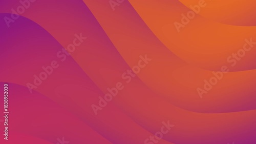 Gradient of curving shapes shifting from purple to orange. Perfect for abstract backgrounds, wallpapers, and creative design projects.