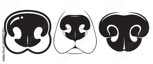 Dog Nose Silhouette Vector – Pet Care, Veterinary & Canine Products Logo Design