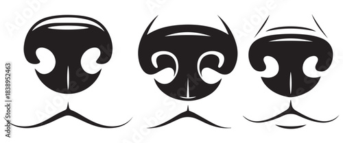 Dog Nose Silhouette Vector – Pet Care, Veterinary & Canine Products Logo Design