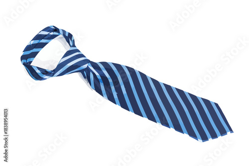 Blue tie isolated on white