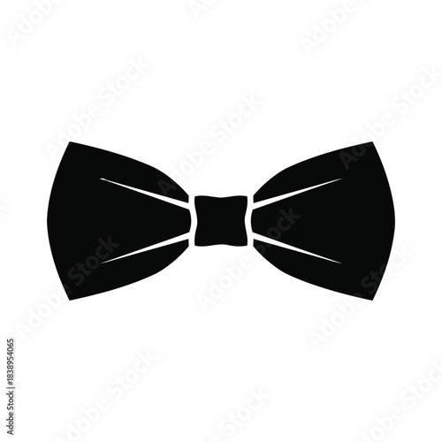 Black bow tie isolated