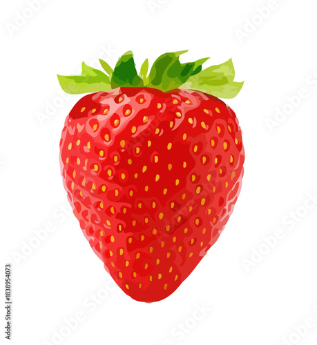 Strawberry on white background