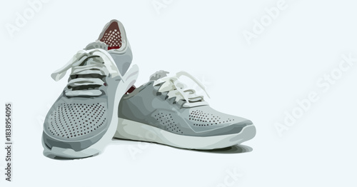 Sport shoes on white background
