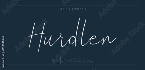 Hurdlen is a clean, minimal, monoline script font offering a refined and modern handwritten look.
