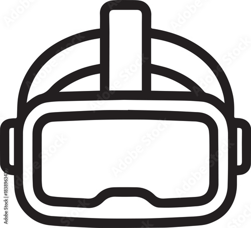 An illustration of a Virtual Reality Headset for a realistic technology experience.