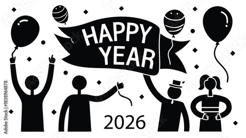 vector illustration of a happy year cartoon halloween art party people woman card design sign holiday fun design icon