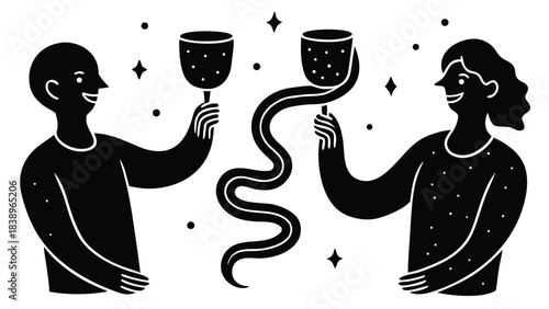 silhouette of a woman vector illustration music cartoon drawing symbol art icon design