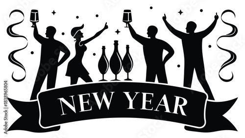 happy birthday design silhouette vector people illustration woman business design icon party fashion design icon 