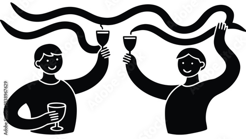 man and woman cartoon vector illustration halloween woman icon drawing design set symbol design icon 