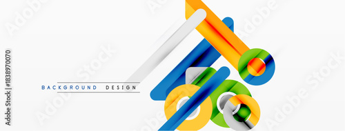 Abstract colorful ribbons overlap, creating dynamic composition. Modern design elements suggest innovation, energy, visual appeal. White background enhances vibrancy.