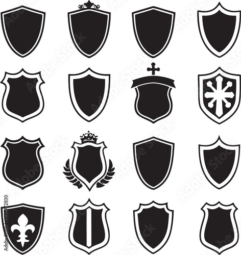 set of vector shields