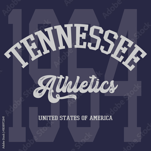 Retro typography university united states state vintage slogan print, 
highlighted grunge texture for graphic t-shirt or sweatshirt hoodie - Vector
