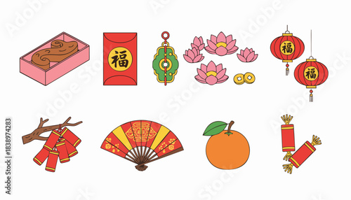 Chinese New Year decorations and symbols