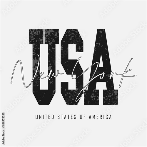 Retro typography university united states state vintage slogan print, 
highlighted grunge texture for graphic t-shirt or sweatshirt hoodie - Vector
