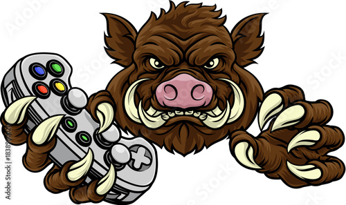 A wild boar, hog razorback ...