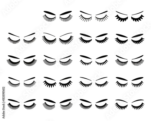 Eye Expressions: An array of eye illustrations showcasing a spectrum of human expressions, ranging from serenity to skepticism and everything in between.