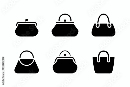 Fashionable Collection of Handbags: A stylish assortment of handbags, each exuding elegance and functionality, representing versatile designs perfect for any occasion.