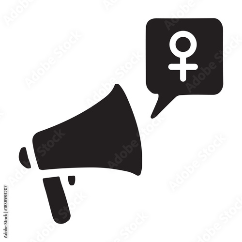 Woman's Voice icon or logo isolated sign symbol vector illustration - high quality black style vector icons