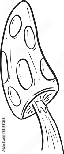 Fun Cartoon Mushroom Toadstool Character Vector Illustration