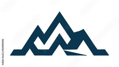 Abstract mountain range outline icon