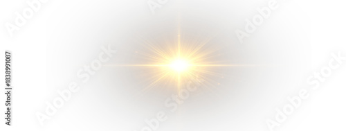Sparkling light with lens flare, starlight glow, magical burst, and vector highlights.